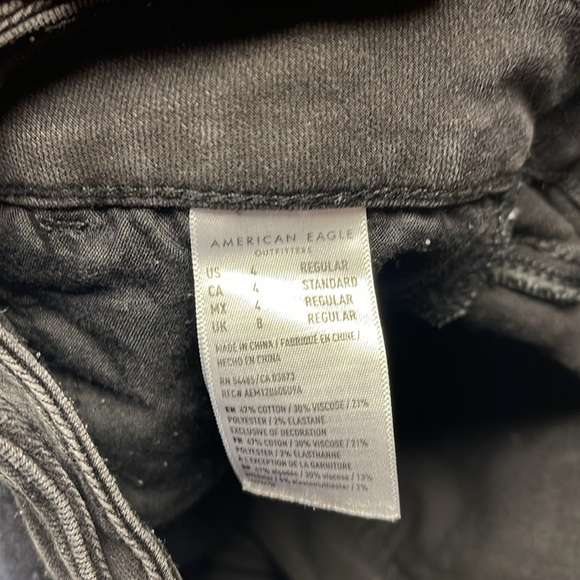 American Eagle denim black jegging next level stretch skinny jeans size 4 - Picture 5 of 8